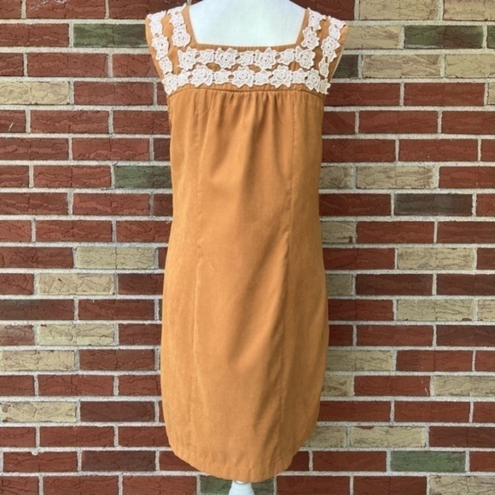 Anthropologie Plenty by Tracy Reese Embroidered Rosette Yellow Mini Dress 👗 - Picture 6 of 9